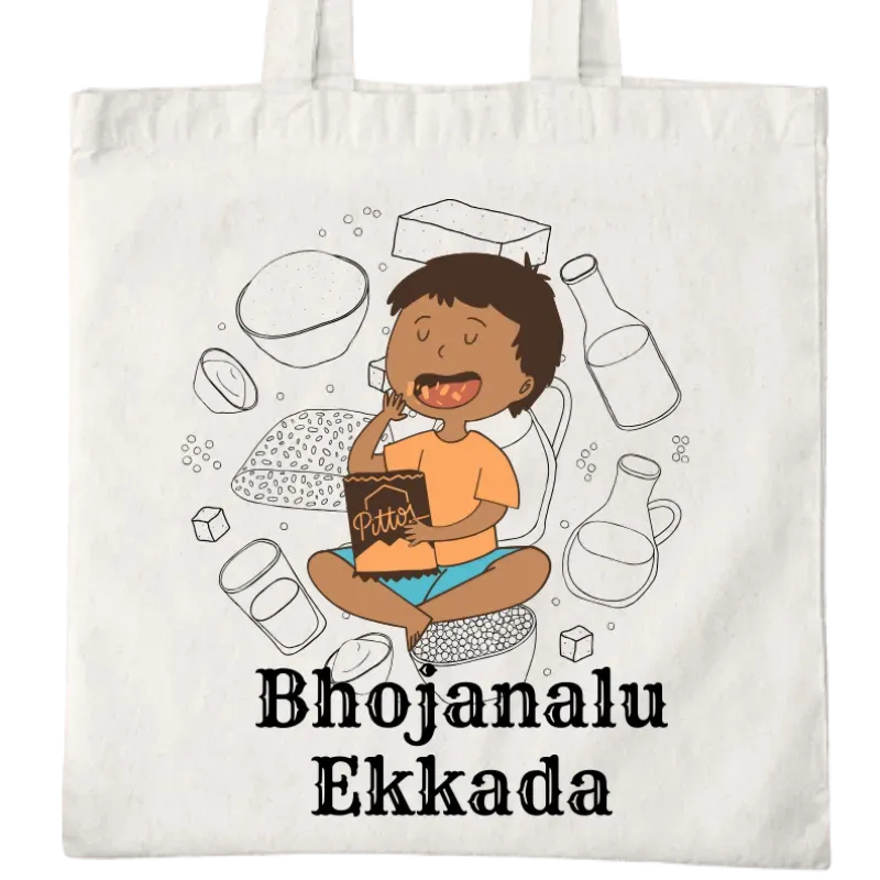 Bhojanalu Ekkada Tote Bag