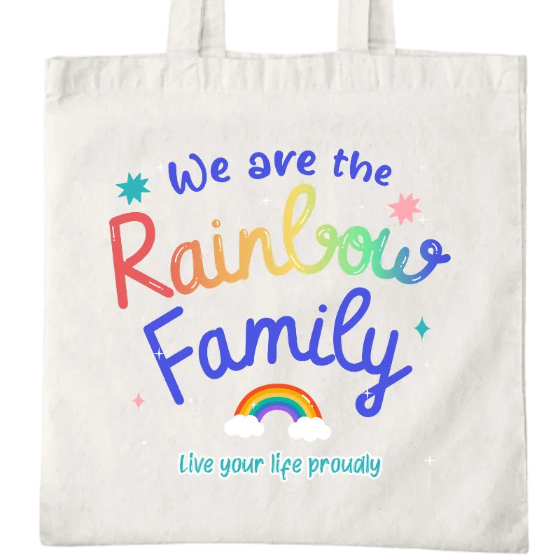 We Are The Rainbow Family Tote Bag