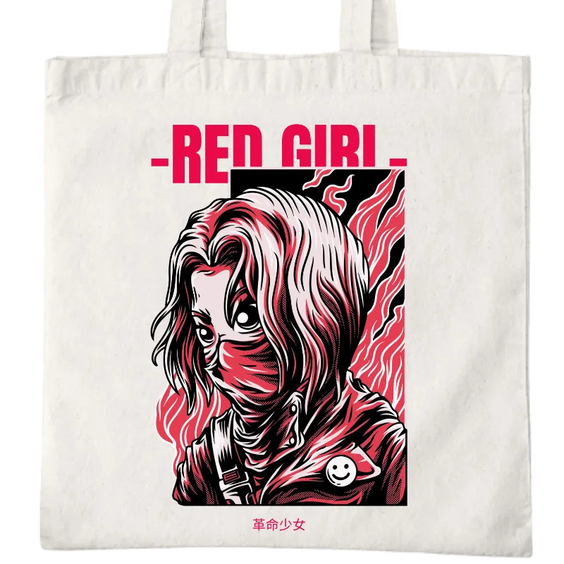 Red Girl Tote Bag